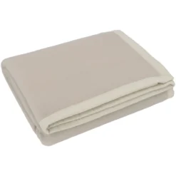 SOMMA Coperta di Lana singola una piazza Daisy 160x210 beige