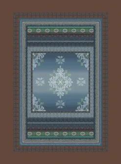 Tappeto arredo Bassetti Granfoulard Olbia B1 blu antiscivolo 150x220