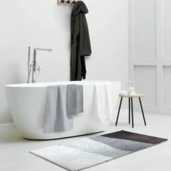 Tappeto Bagno Antiscivolo 70x140 Gabel Dune - 100% Spugna grigio