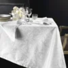 Tovaglia PIAZZA PITTI 180x360 cm in fiandra con 18 tovaglioli bianco Manuela