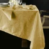 Tovaglia PIAZZA PITTI 160x230 cm in fiandra con 8 tovaglioli oro Manuela