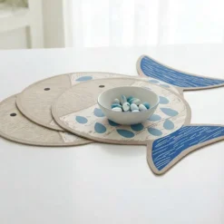 Tovaglietta Americana per Bambini Pesce Azzurro | 100% cotone