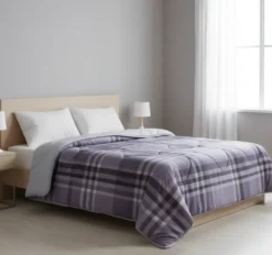 Trapunta invernale in cotone matrimoniale Igloo scozzese tartan
