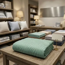 Trapuntino sottile Matrimoniale Design a Onde Sunny Wave verde