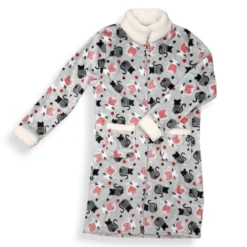 Vestaglia con zip in pile Super Soft Buffy gattini mano morbida