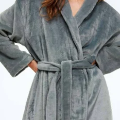 Vestaglia unisex con cintura ABIGAIL Super Soft grigio
